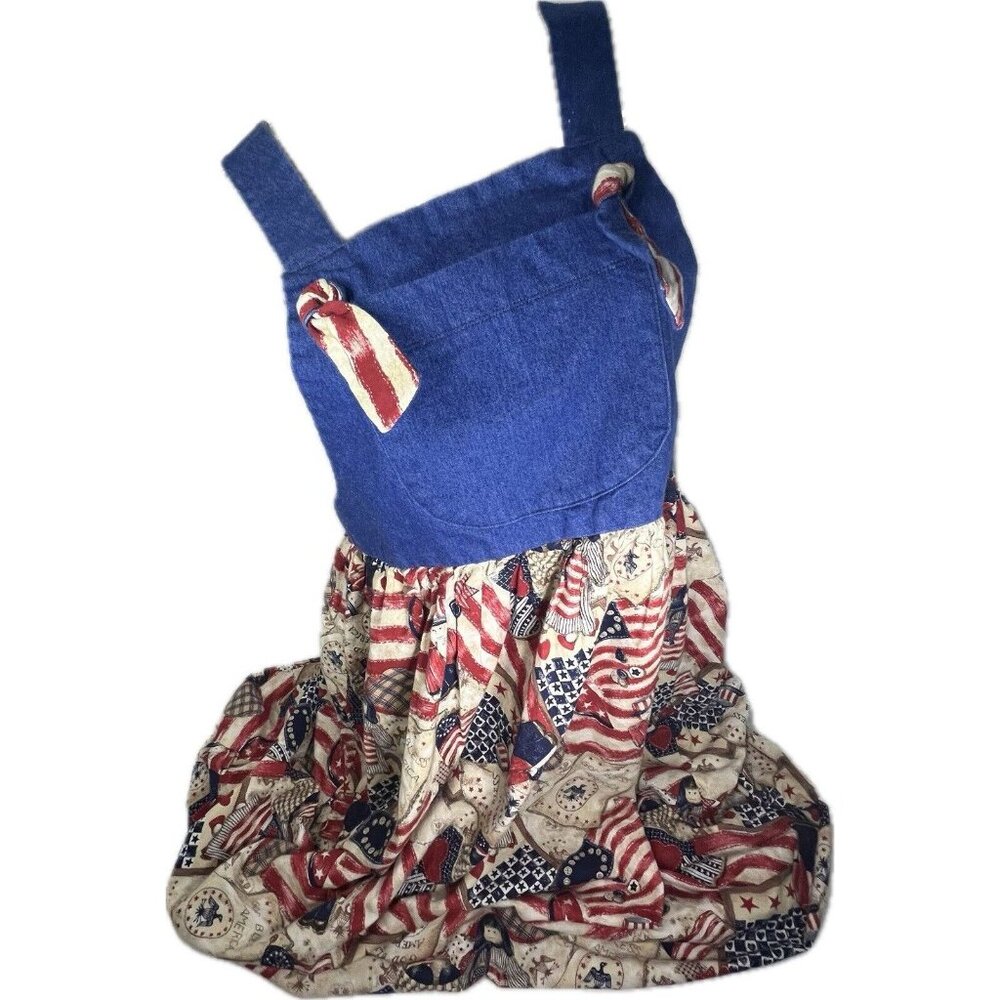 Vintage‎ Handmade Americana Dress USA Pattern W/ Button Up Back Size 34” Waist